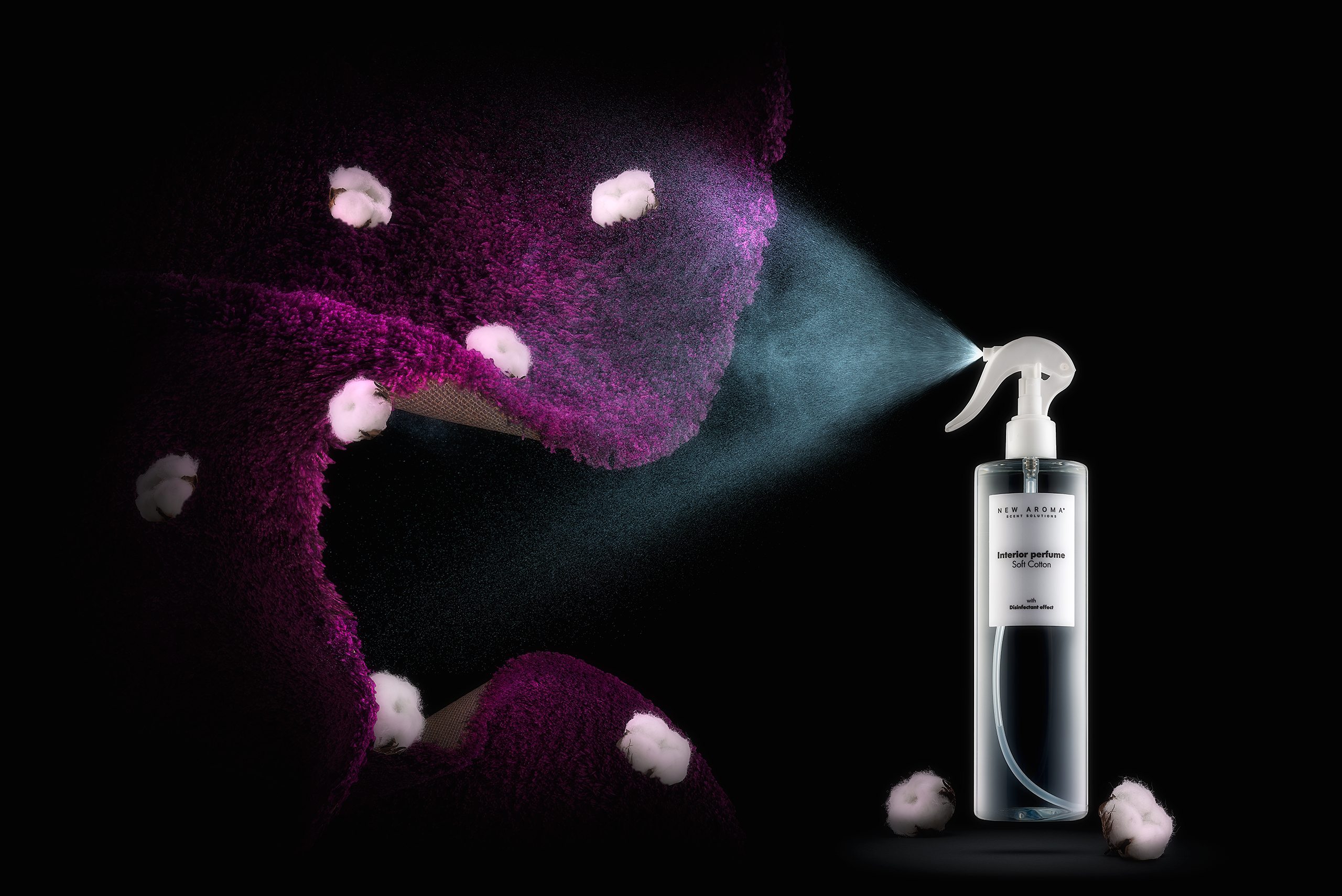 New Aroma Interiérový dezinfekční parfém Soft Cotton 500 ml