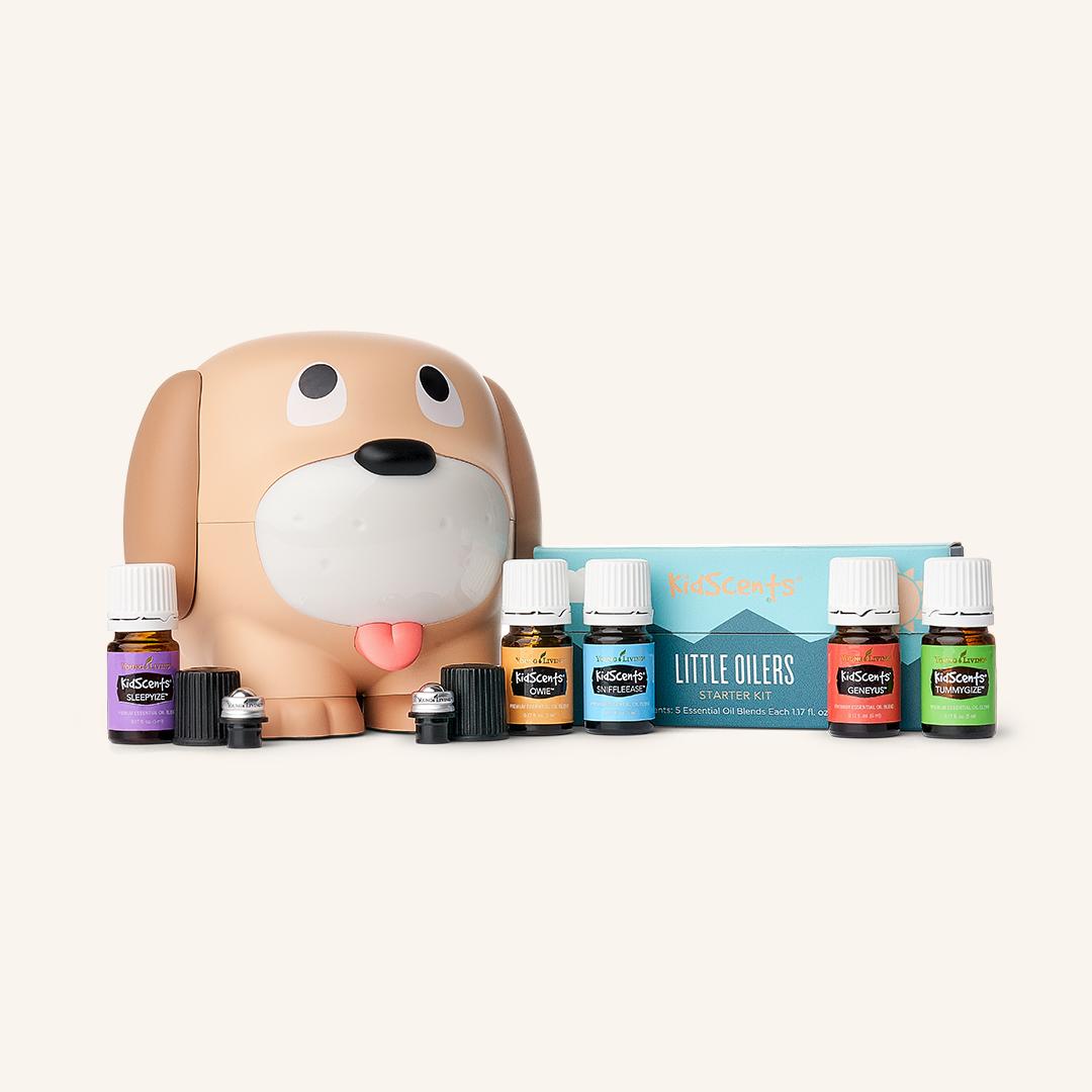 Young Living Štěňátko Sprout ultrasonický difuzér + KidScents® Refresh esenciální olej 5 ml
