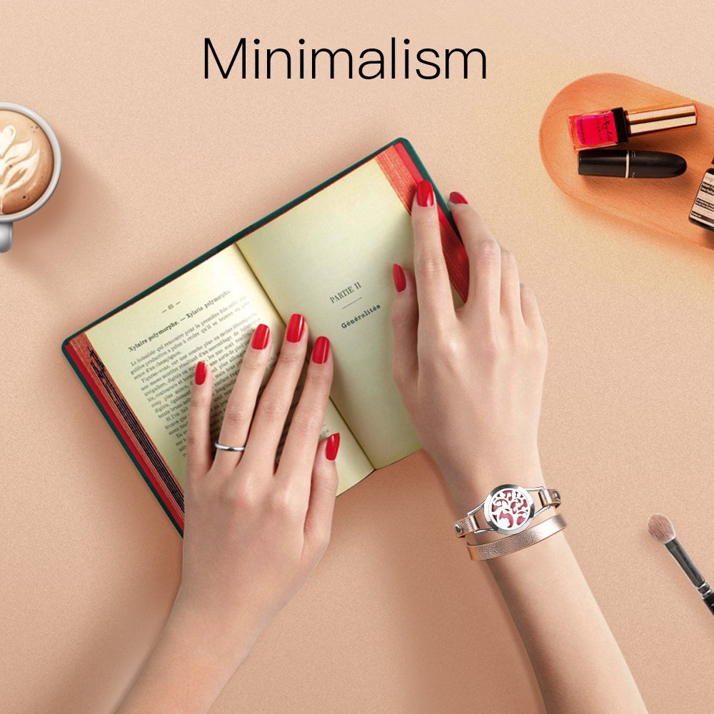 Aroma difúzní náramek Andělská křídla dvojitý kožený řemínek