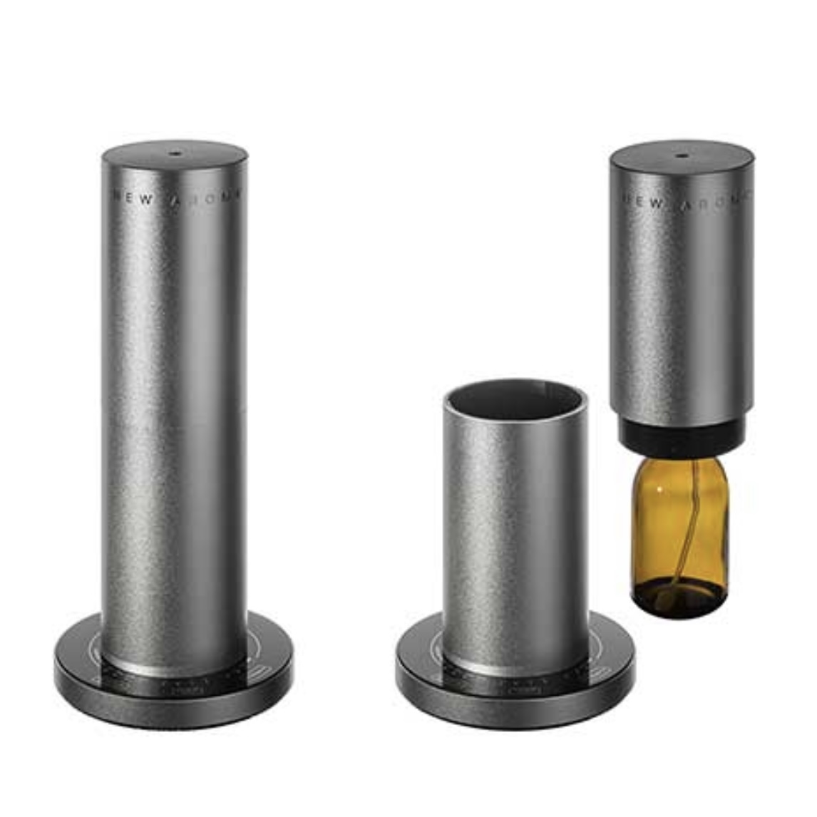 New Aroma difuzér Tower silver 100 m2 + 200 ml olej Medical Care - dezinfekční aroma olej