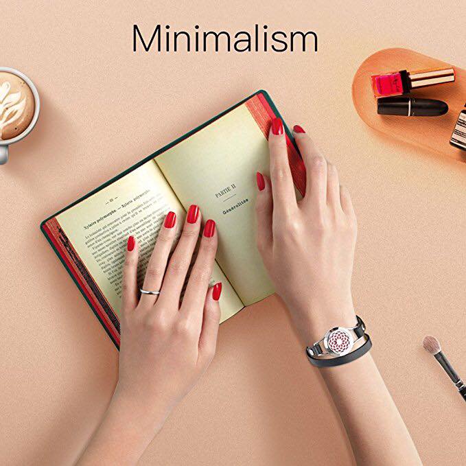 Aroma difuzní náramek Sunflower dvojitý kožený řemínek