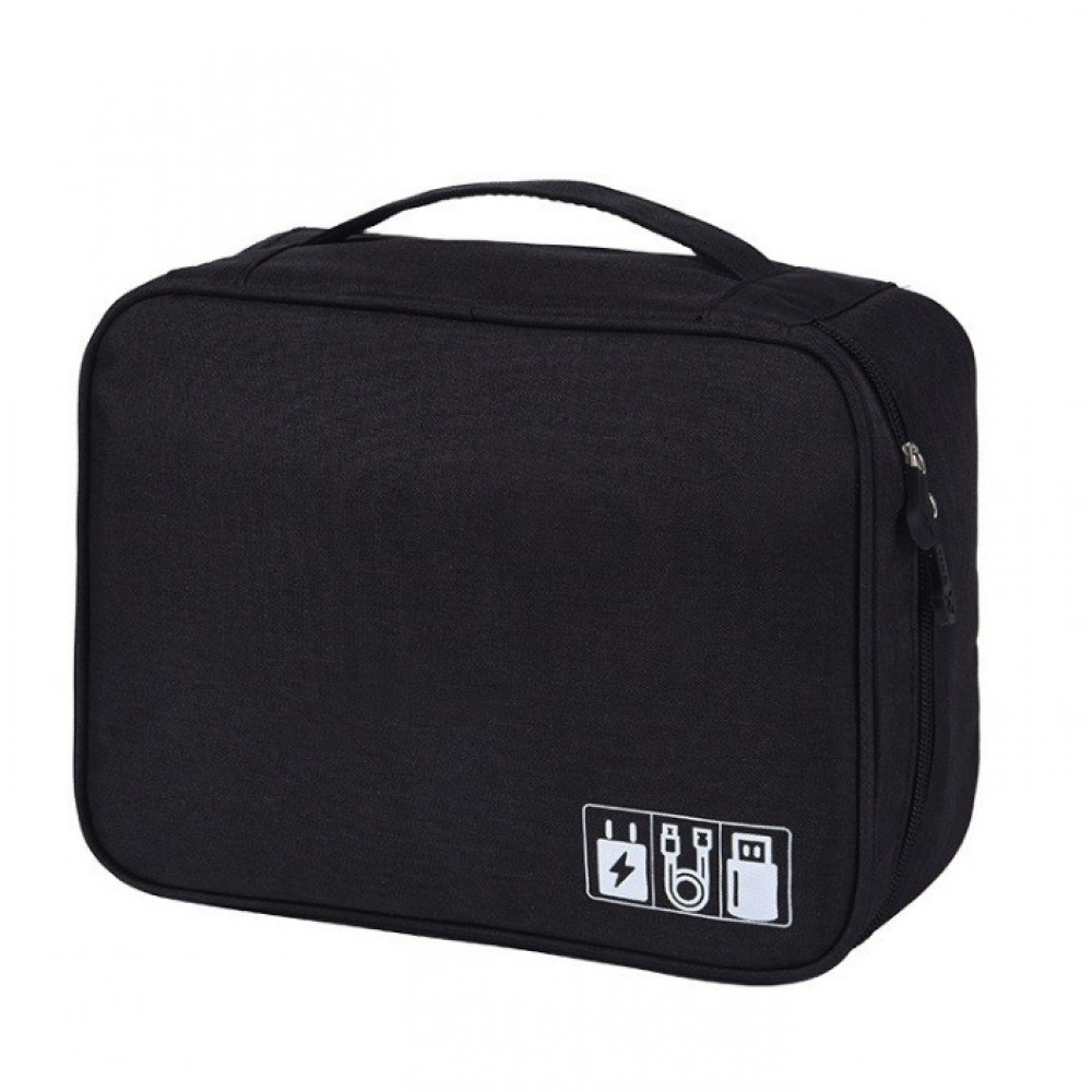 ZDRAVKO Cestovní organizér na nabíječky, USB kabely černý