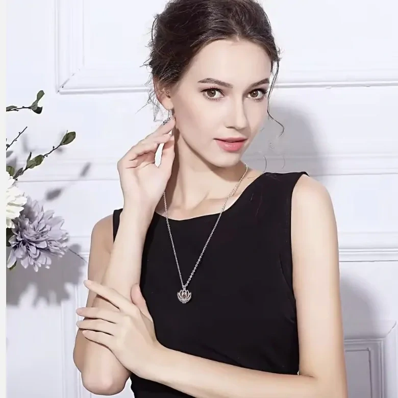 Aroma difúzní náhrdelník Lotosový květ lávové kameny