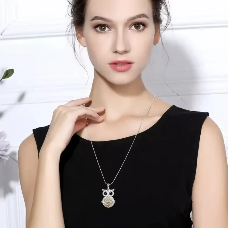 Aroma difúzní náhrdelník Sovička lávové kameny