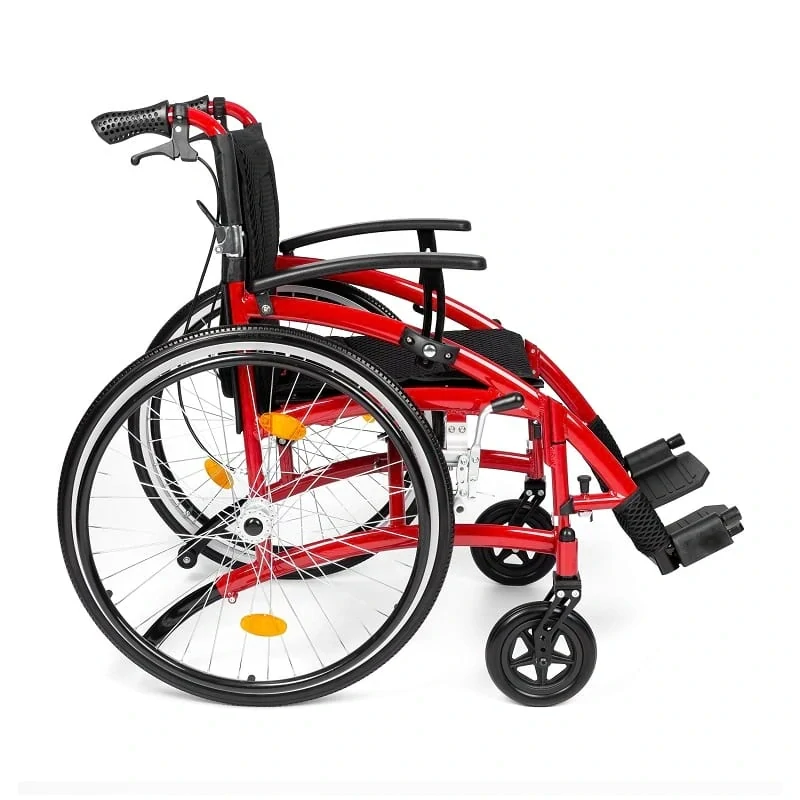 Timago lehký invalidní vozík EXCLUSIVE-TIM LIGHT, šířka 46cm, červený, pevná kola