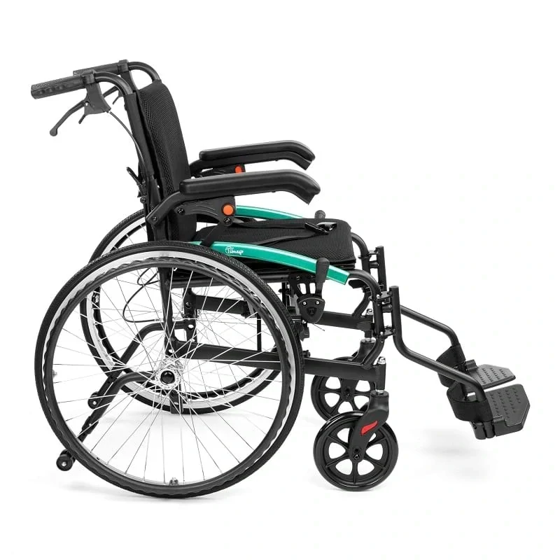 Timago ultralehký invalidní vozík ACTIV-TIM, šířka 46cm, černý, pevná kola