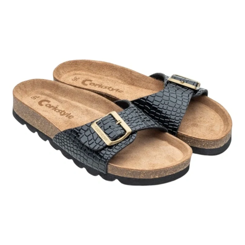 Sandály ortopedické č.39 Corkstyle PARIS BLACK