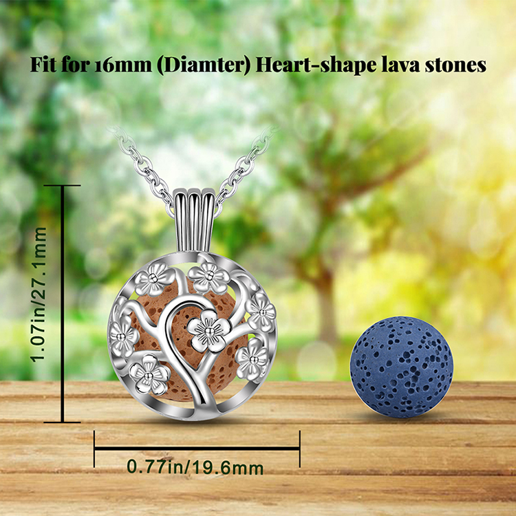 Aroma difúzní náhrdelník Harmony Flower s lávovými kameny