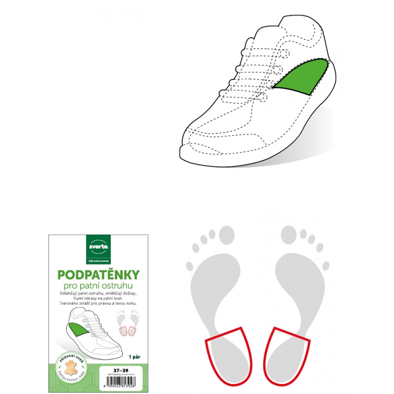 Podpatěnky pro patní ostruhu