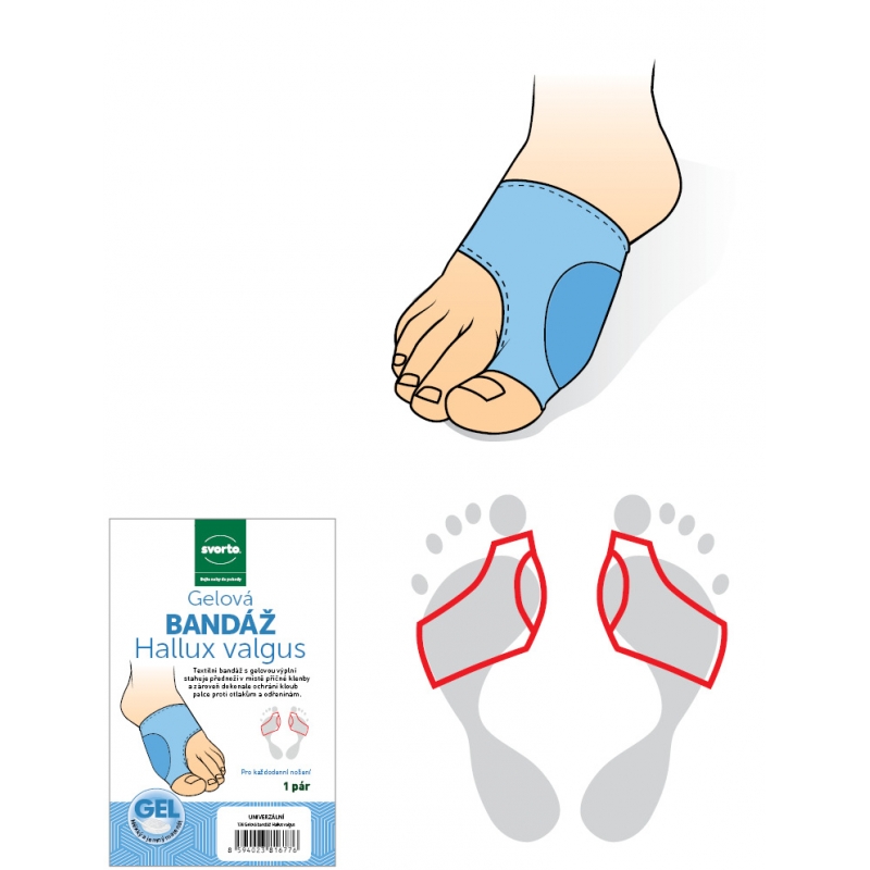 Svorto gelová bandáž Hallux valgus