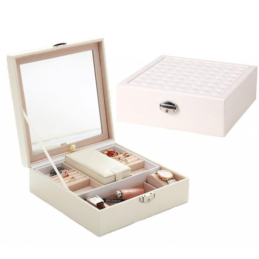 Šperkovnice ELEGANT 2v1 bílá