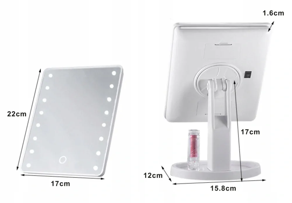 Verk 16 LED kosmetické zrcadlo bílé