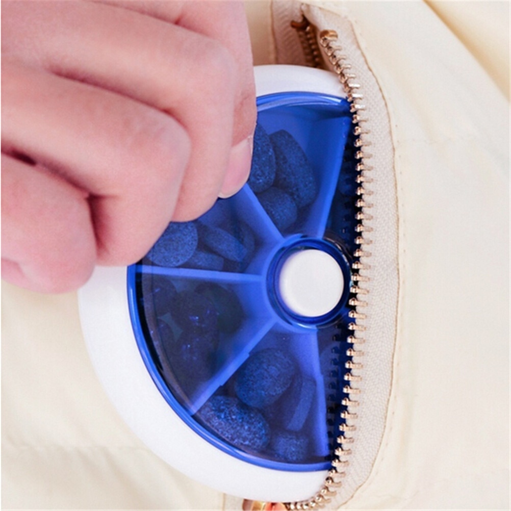 Dávkovač léků týdenní 7 dílný otočný