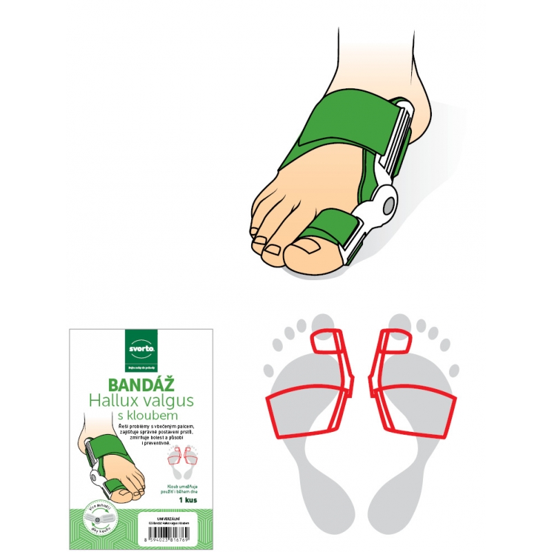 Svorto bandáž Hallux Valgus s kloubem