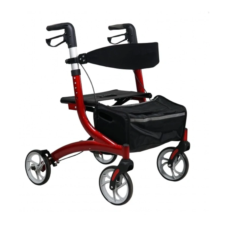 REHAFUND RF-620/S chodítko 4-kolové pro seniory LIZBONA PREMIUM červené