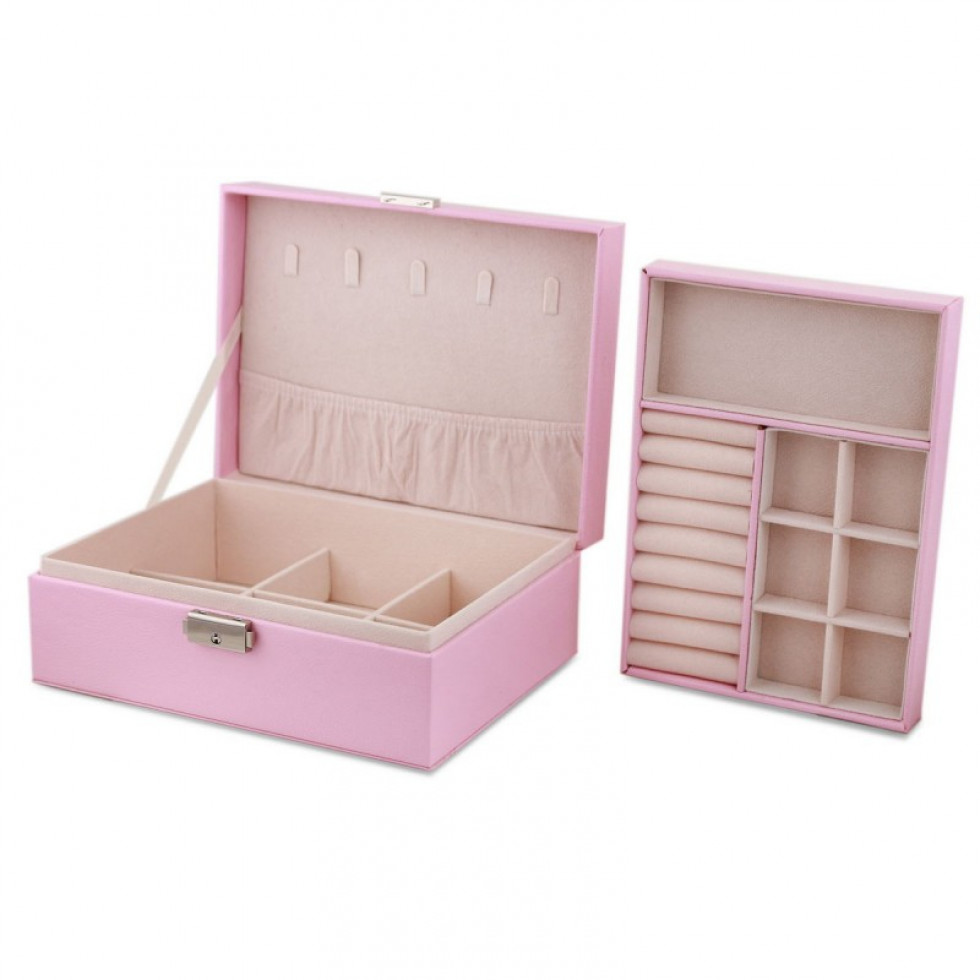 Šperkovnice kufřík růžová