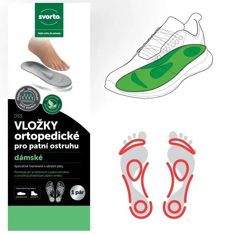 Svorto vložky ortopedické pro patní ostruhu pánské