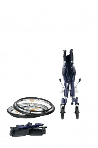 Timago lehký invalidní vozík EXCLUSIVE-TIM LIGHT, šířka 46cm, modrý, pevná kola