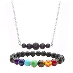 Aroma difúzní náramek s lávovými a čakrovými kameny