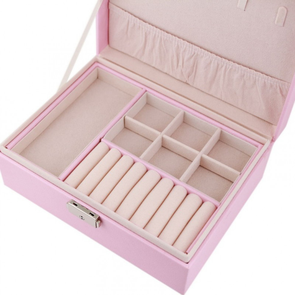 Šperkovnice kufřík růžová