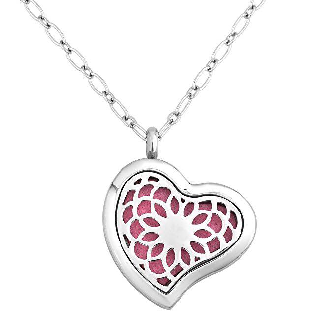 Set Aroma difúzní náhrdelník Heart Flower a kožený náramek Sunflower