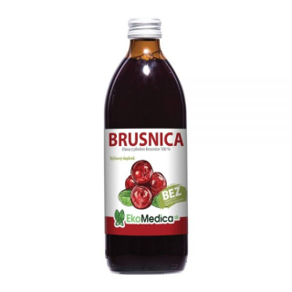 EkoMedica Brusinka 100% šťáva 500ml