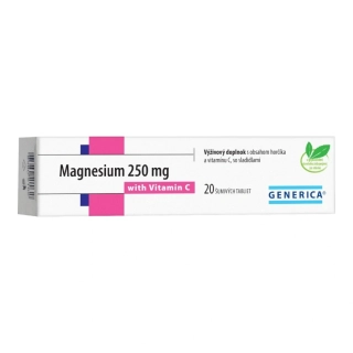GENERICA Magnesium 250 mg + vitamín C tbl eff 1x20 ks