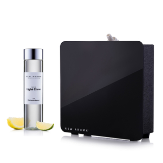 New Aroma difuzér Basic černý + 200 ml olej Light Citrus - dezinfekční aroma olej