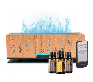 Zdravko Relax difuzér Family světlá imitace dřeva + DoTERRA Trio esenciálních olejů 3x5ml