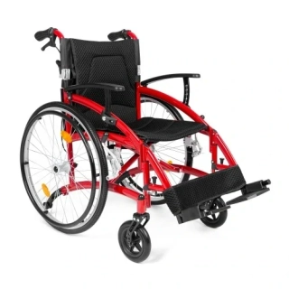 Timago lehký invalidní vozík EXCLUSIVE-TIM LIGHT, šířka 46cm, červený, pevná kola