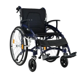 Timago lehký invalidní vozík EXCLUSIVE-TIM LIGHT, šířka 46cm, modrý, pevná kola