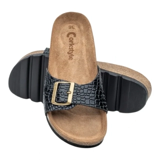 Sandály ortopedické č.38 Corkstyle PARIS BLACK