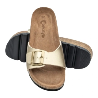 Sandály ortopedické č.37 Corkstyle PARIS GOLD