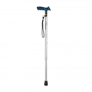 Timago vycházková hůl s ergonomickou rukojetí a poutkem ELEGANT, stříbrná