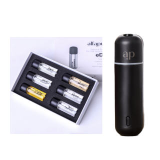 AlfaPureo eDrive – inteligentní difuzér do auta black + 6ks aroma olejů